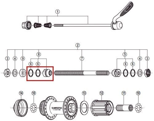 Shimano Konus HR Links FH-HG50/ RX100 Y-22098080 4 Shimano Konus HR Links FH-HG50/ RX100 Y-22098080 – Bild 2