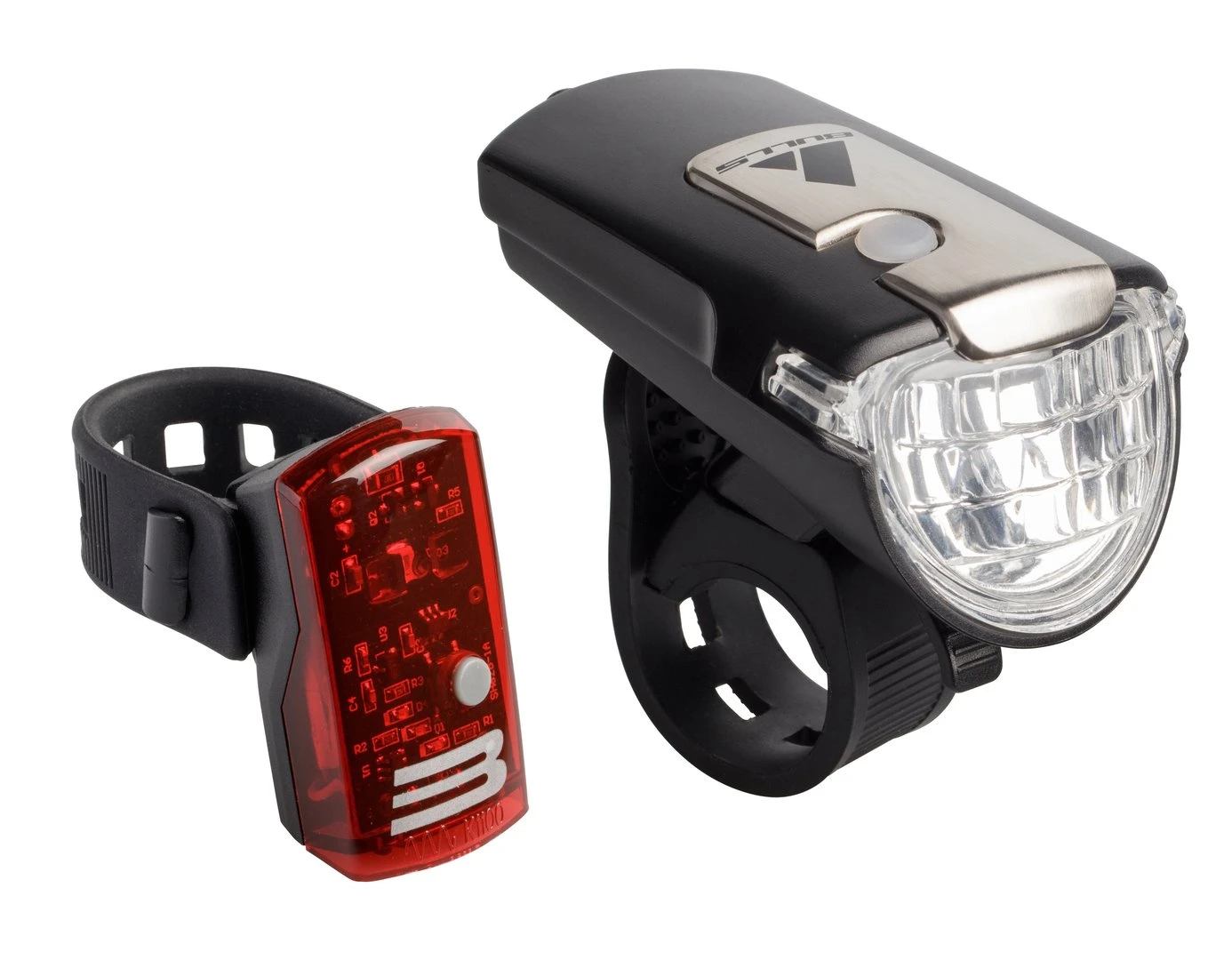 Fuxon BULLS Eyes 3.5 LED Set Mit Akku Vorne Und Hinten 3 Fuxon BULLS Eyes 3.5 LED Set Mit Akku Vorne Und Hinten