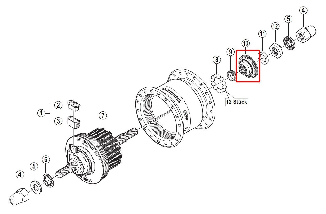 Shimano Konus VR DH-3N30-NT / DH-3D30-NT / DH-2N20-NT Links Y-2ZW98020 4 Shimano Konus VR DH-3N30-NT / DH-3D30-NT / DH-2N20-NT Links Y-2ZW98020 – Bild 2