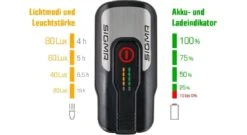 Sigma Aura-80 Und Blaze-Set Mit Akku Für USB-Ladegerät -Ausgewählte Geschäfte Für Fahrradausrüstung Sigma Frontleuchte Batterieleuchte LED Akku Aura 80 Lux USB 17800 4016224178001 070 28037c