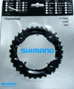 Shimano LX 2004 4-Arm 9-fach 32 Zähne Schwarz Alu Y-1E398020