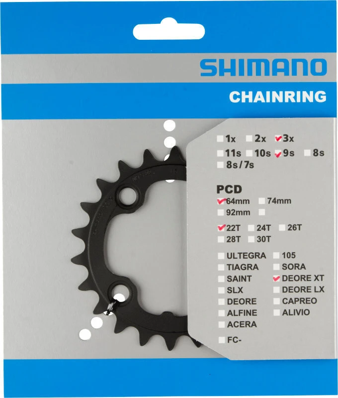 Shimano XT 2004-2007 4-Arm 9-fach 22 Zähne S-Type IG Alu Schwarz Y-1F822000 3 Shimano XT 2004-2007 4-Arm 9-fach 22 Zähne S-Type IG Alu Schwarz Y-1F822000