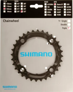 Shimano XT 2004-2007 4-Arm 9-fach 32 Zähne S-Type IG Alu Schwarz Y-1F898020