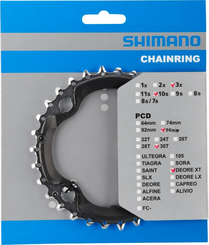 Shimano XT Ab 2014 4-Arm 10-fach 30 Zähne AN-Type Stahl / Verbundwerkstoff Schwarz Y-1NV98010 3 Shimano XT Ab 2014 4-Arm 10-fach 30 Zähne AN-Type Stahl / Verbundwerkstoff Schwarz Y-1NV98010